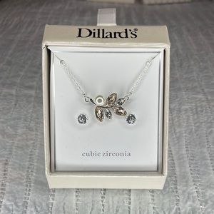 Cubiczirconia earrings and necklace matching set